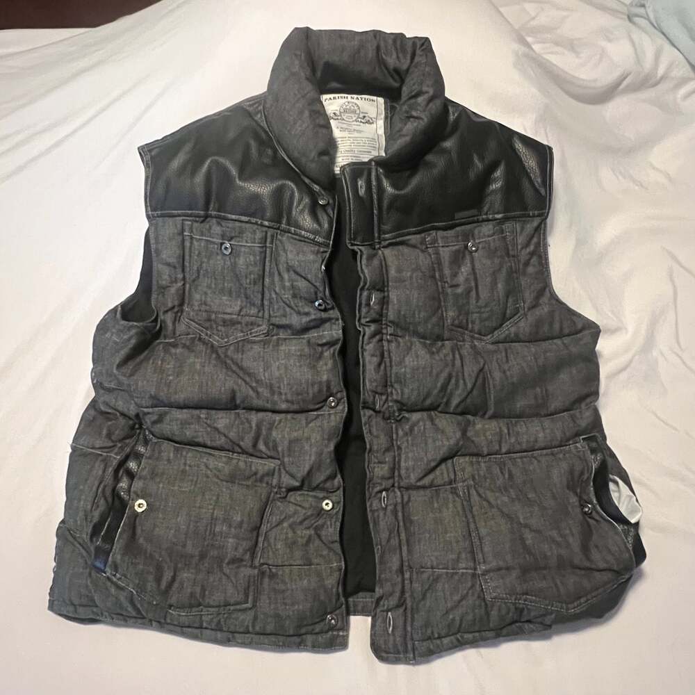 Parish Nation Men's Black Puffer Vest SIZE 3X RN119972